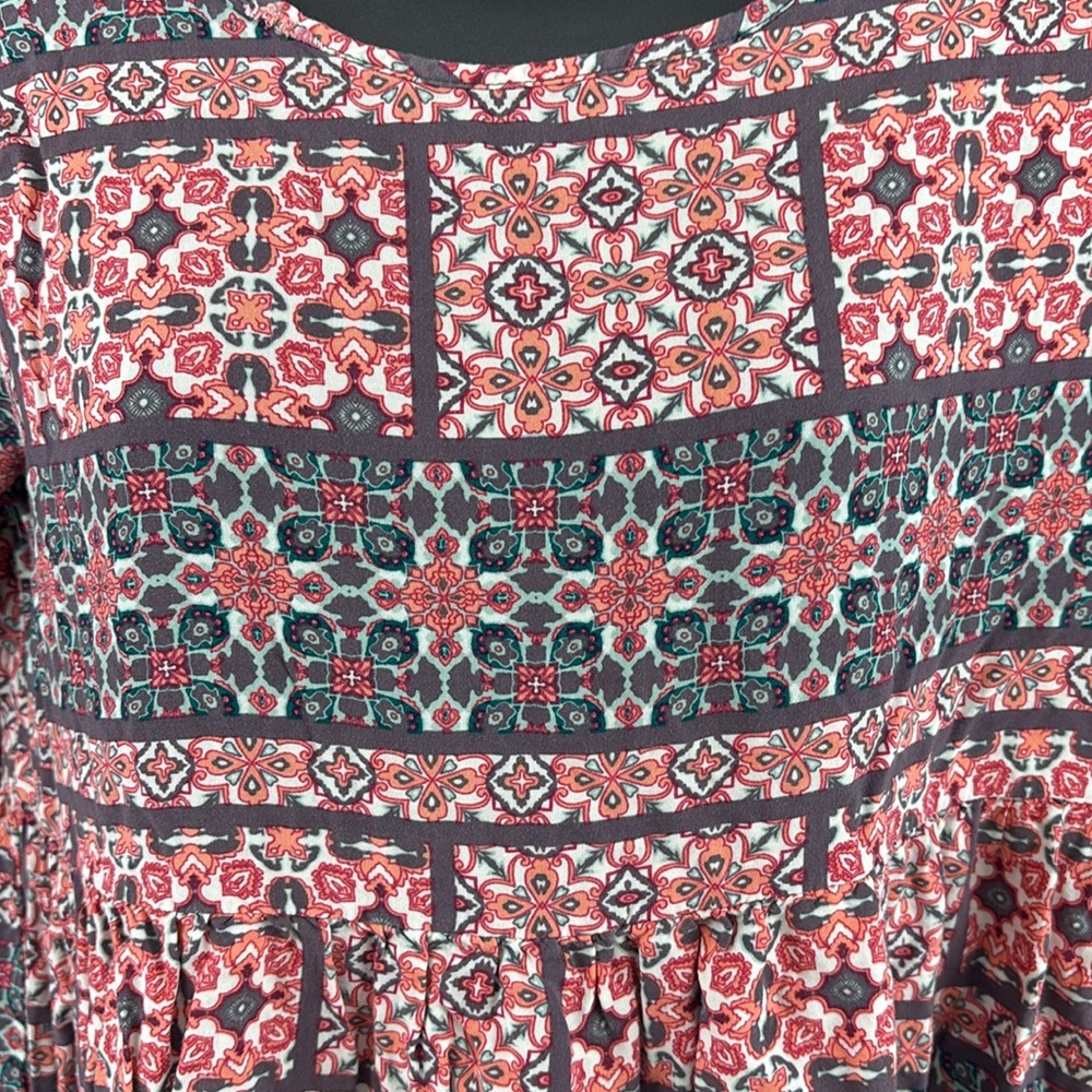 Roxy Blouse Womens Small Geometric - Picture 2 of 7